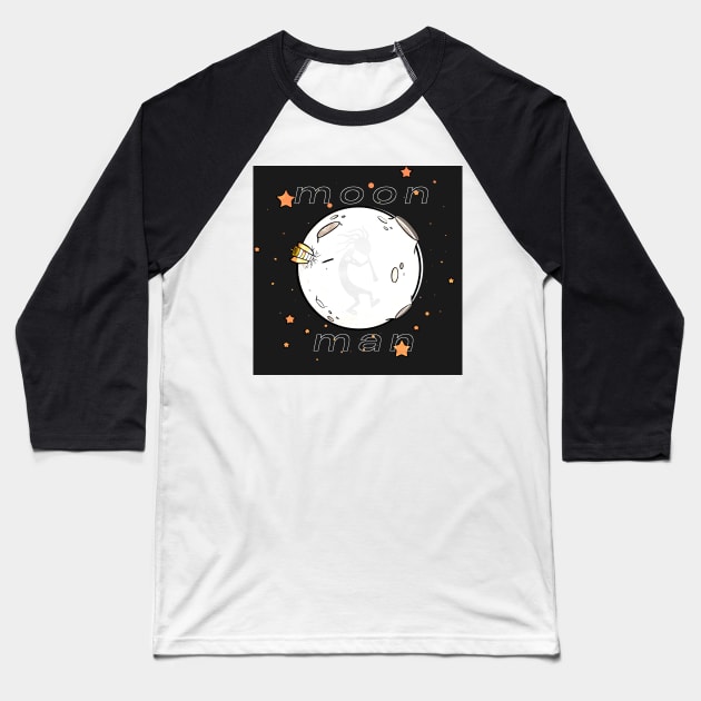 moon man Baseball T-Shirt by psanchez